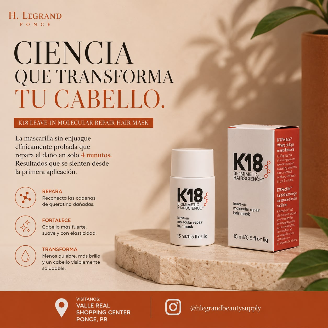 K18 Leave-In Molecular Repair Hair Mask 15ml