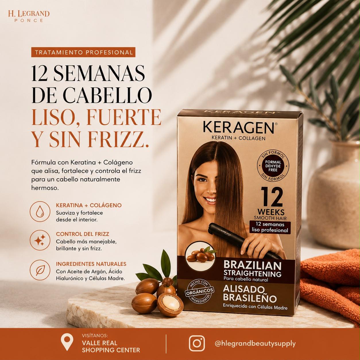 Keragen Brazilian Straightening Treatment | 12 Weeks Smooth Hair