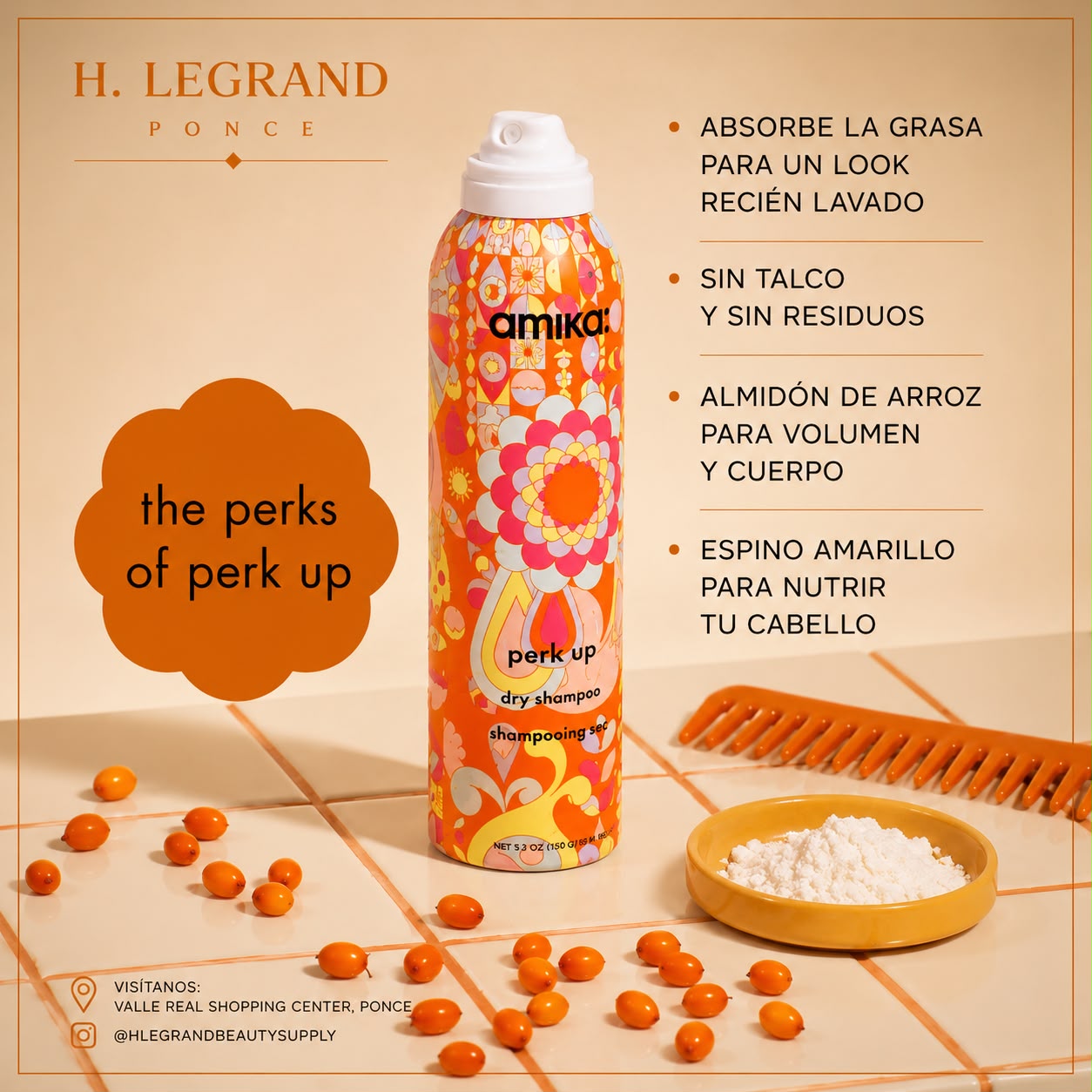 Amika Perk Up Dry Shampoo 5.3oz / 189ml