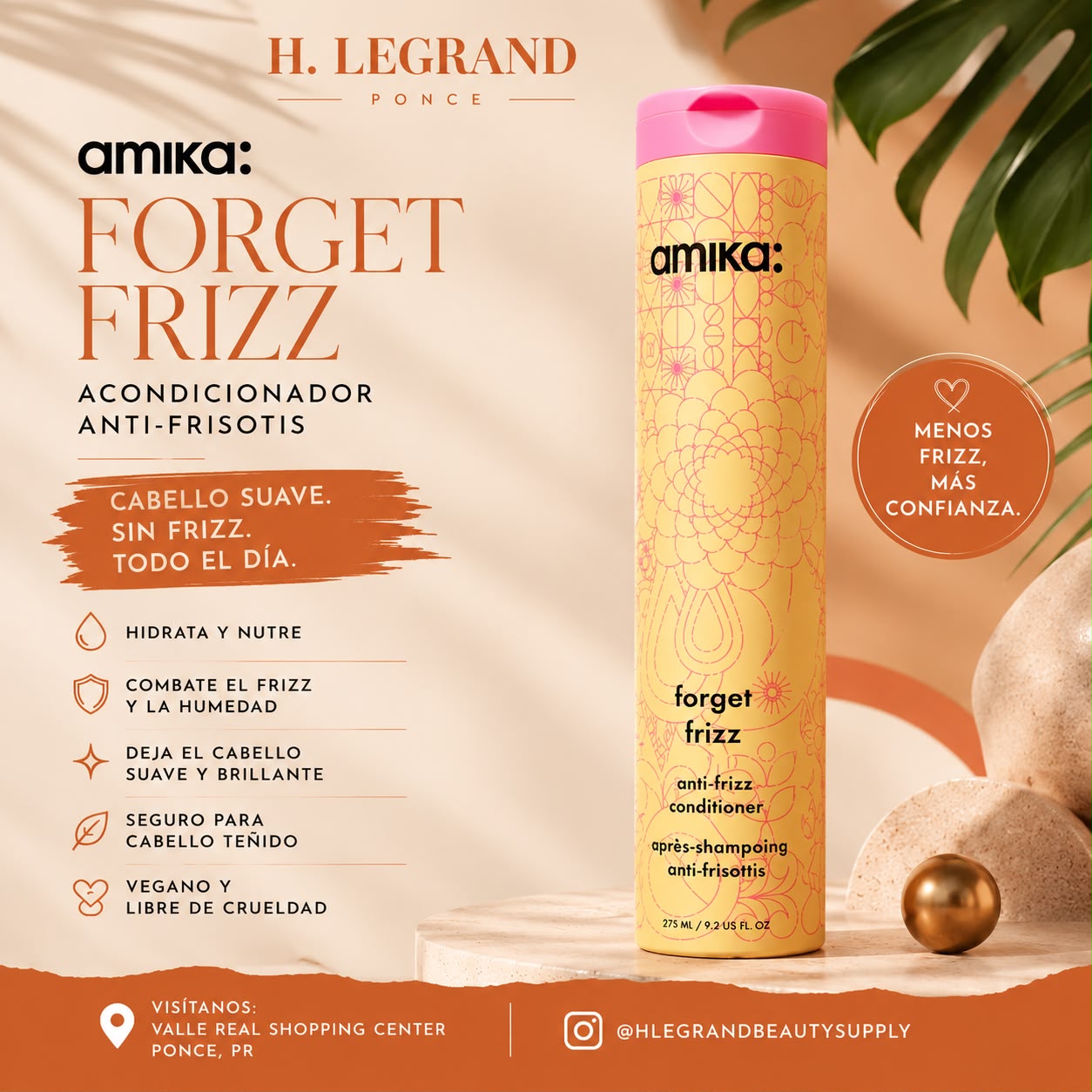 Amika Forget Frizz Anti-Frizz Conditioner 275ml
