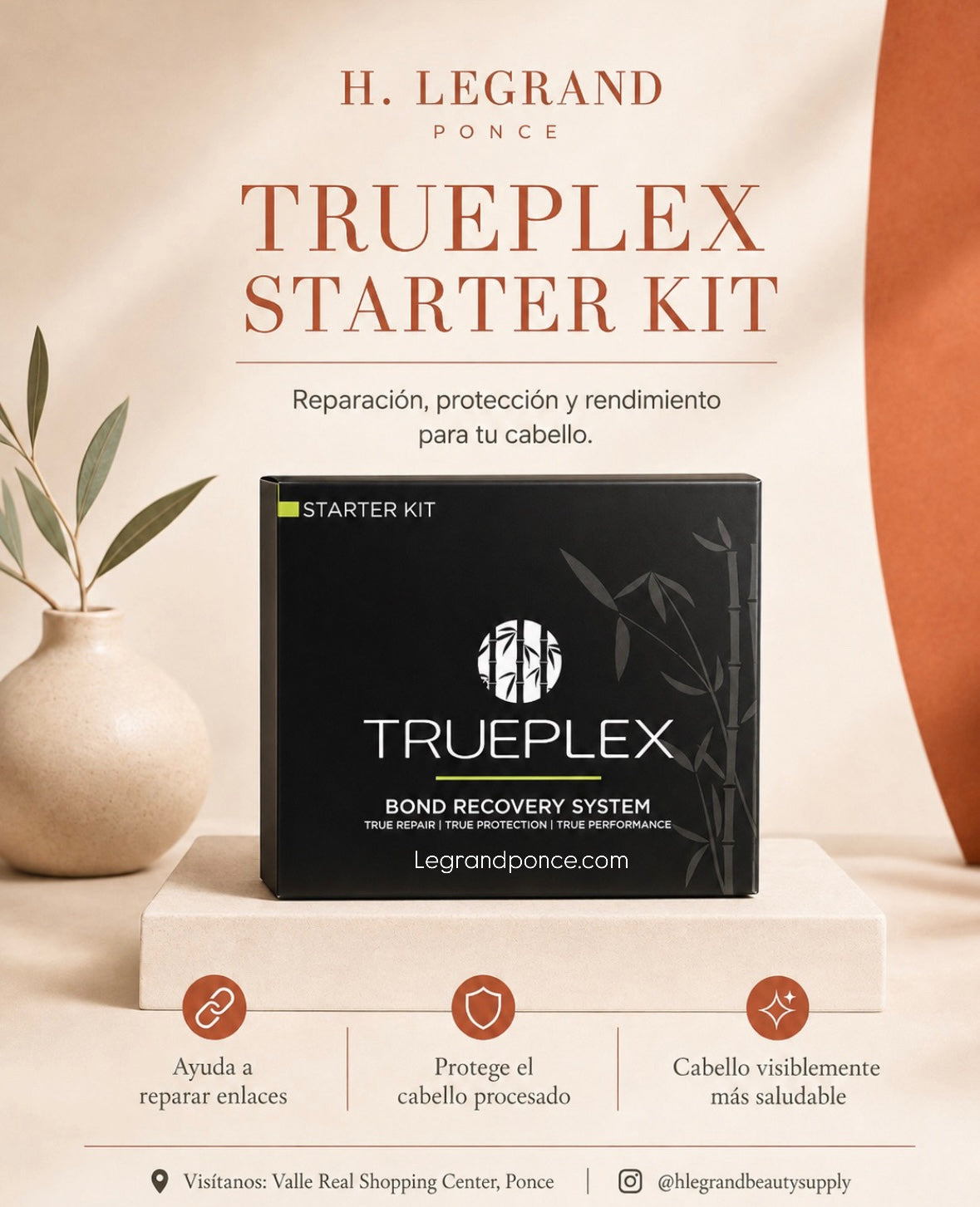 TRUEPLEX Bond Recovery System Starter Kit – 3 Step Hair Repair System