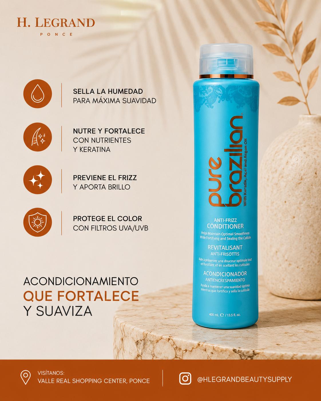 Pure Brazilian Daily Anti-Frizz Conditioner