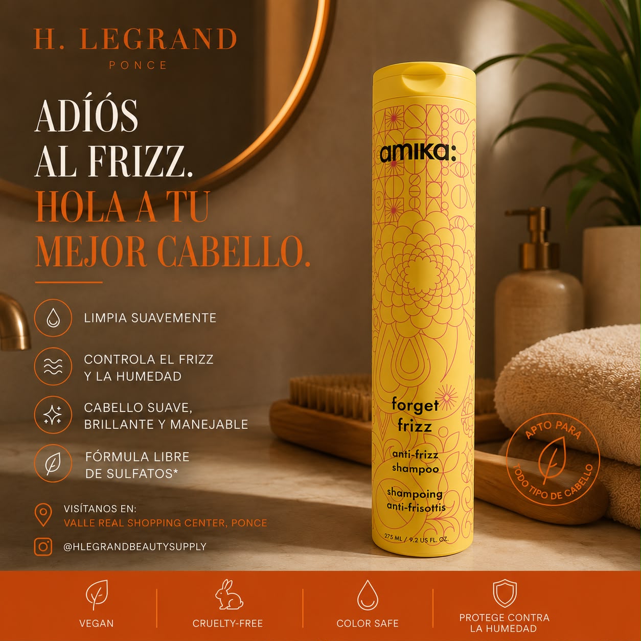 Amika Forget Frizz Anti-Frizz Shampoo