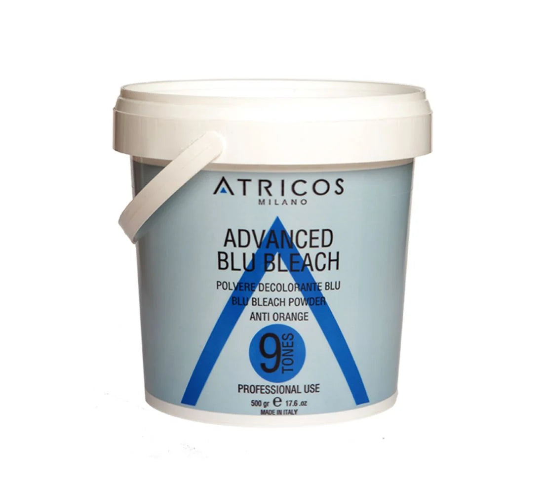 Atricos Milano Advanced Blu Bleach Powder Anti Orange 500g | Professional Hair Lightener