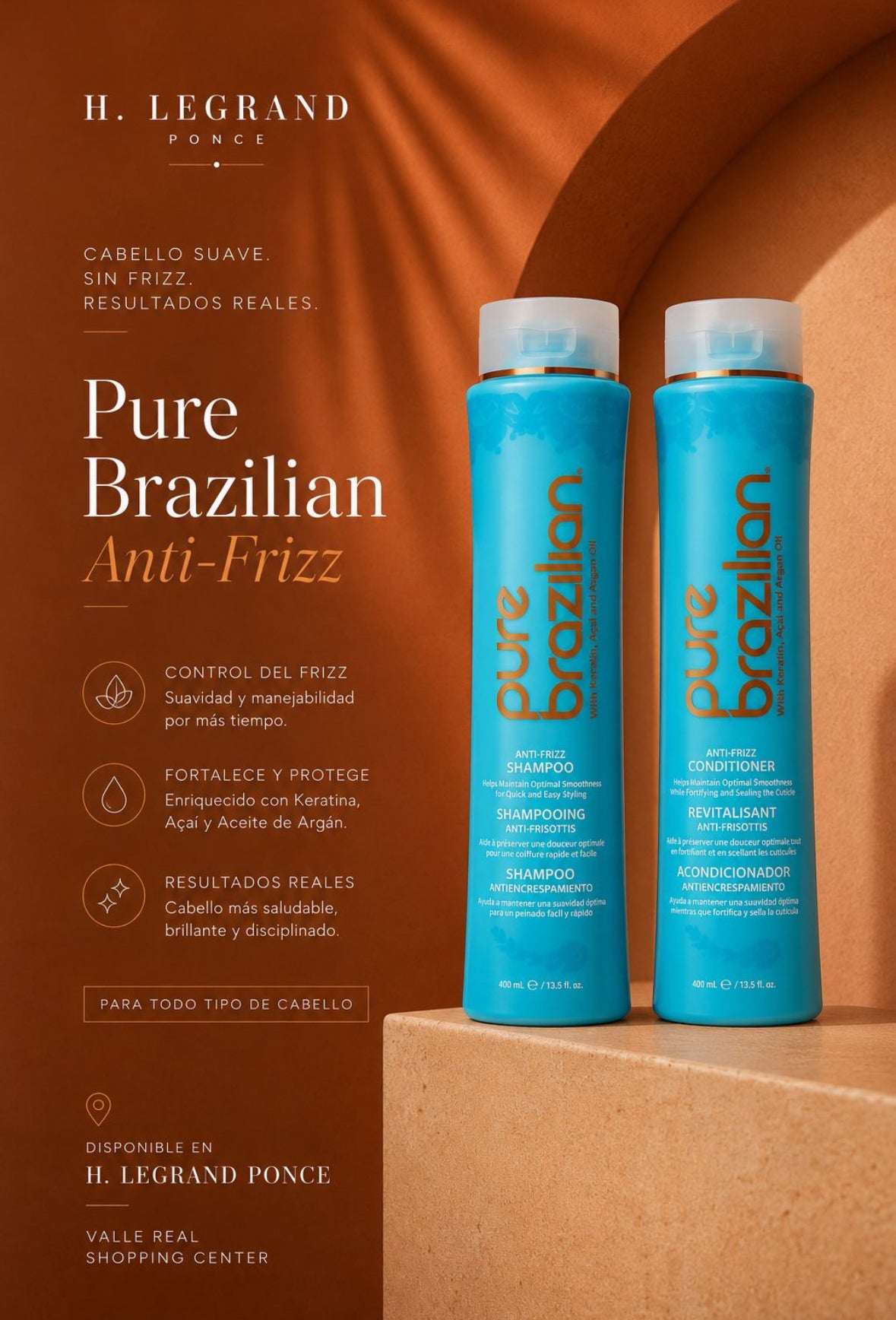 Pure Brazilian Anti-Frizz DUO Shampoo & Conditioner