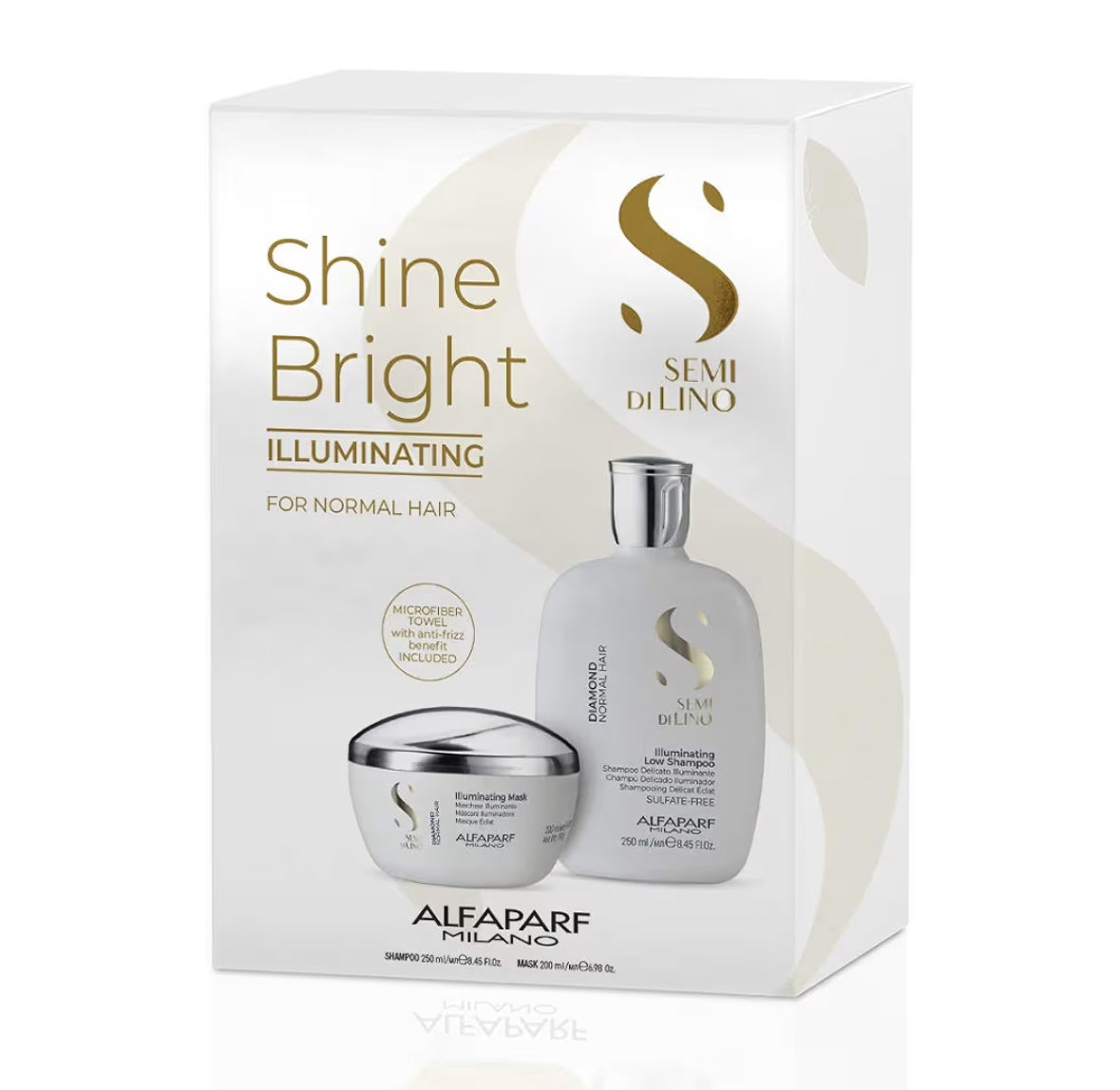 Alfaparf Semi di Lino Shine Bright Illuminating Gift Set – Normal Hair