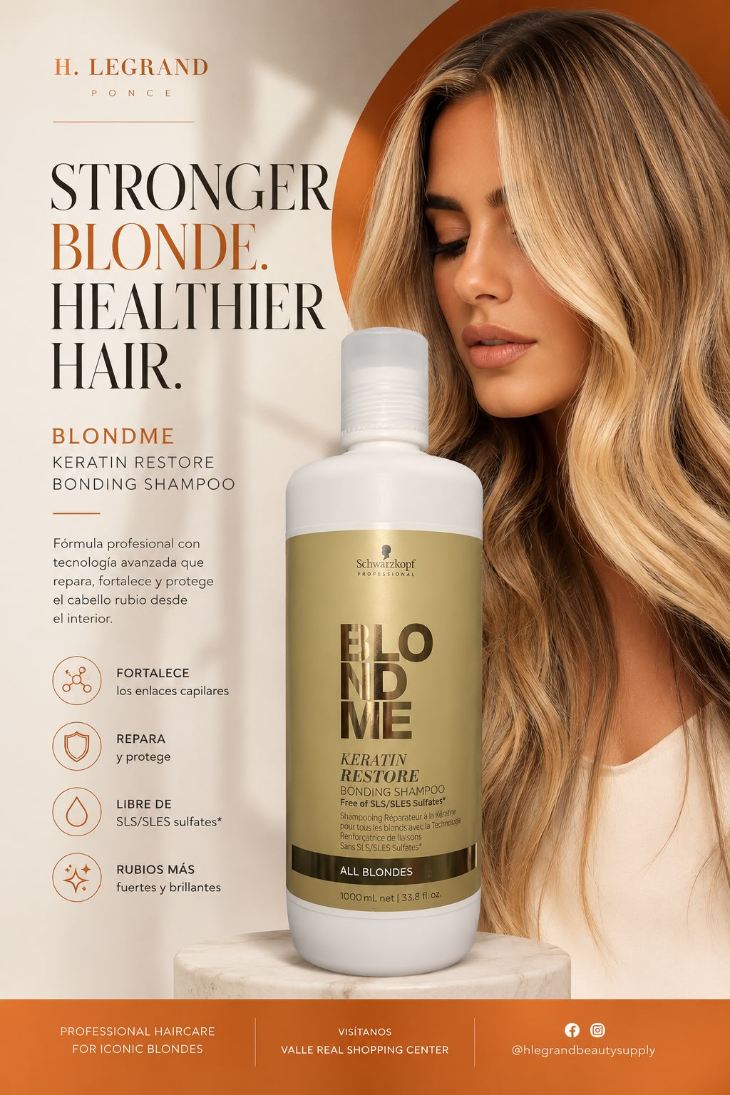 BLONDME Schwarzkopf Keratin Restore Bonding Shampoo All Blondes 1000ml