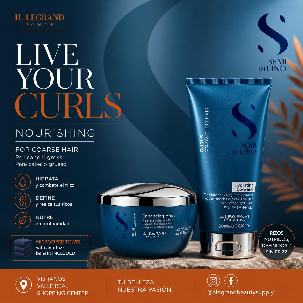 Alfaparf Semi di Lino Curls Nourishing Gift Set