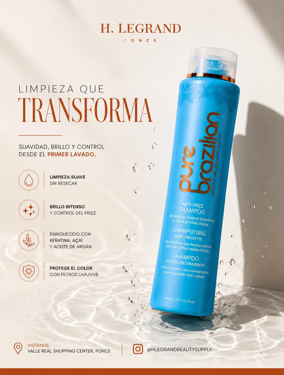 Pure Brazilian Daily Anti-Frizz Shampoo